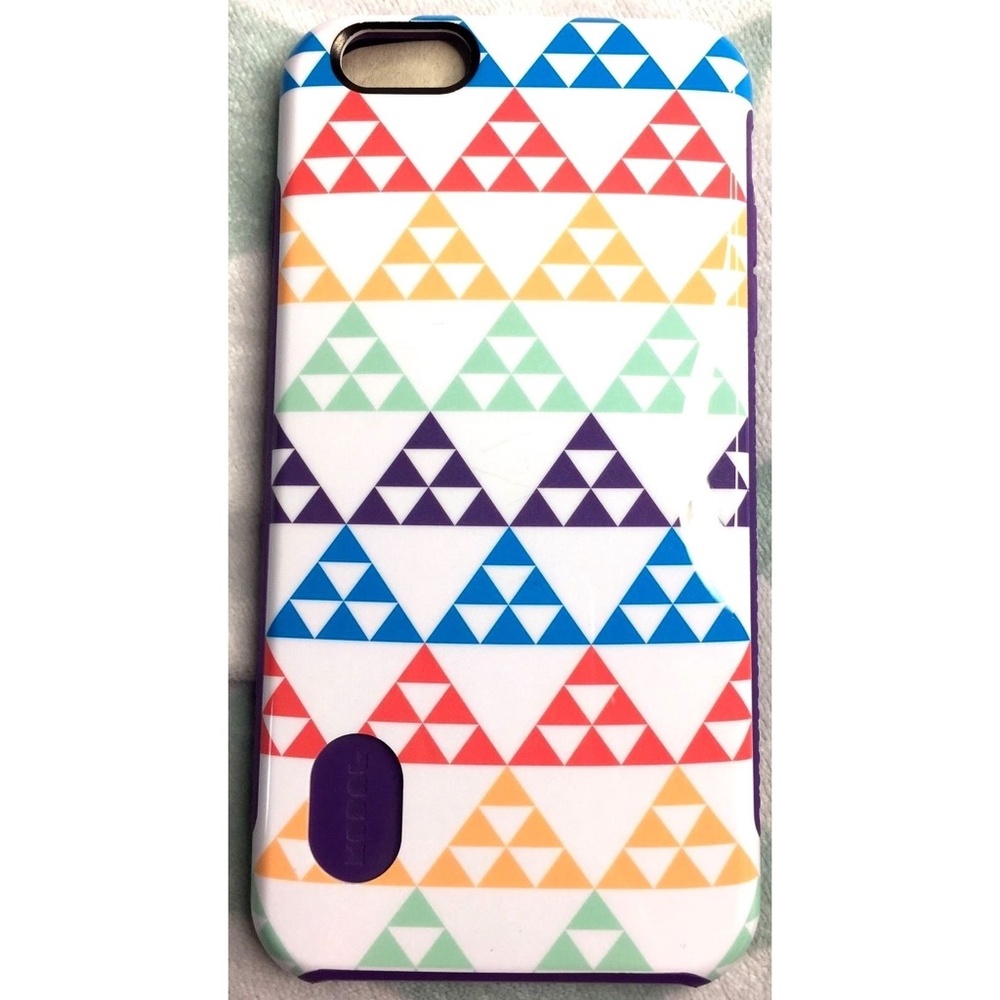 Modal iPhone 6/6s Plus Dual Layer Hybrid Case Colorful Triangle Purple Geometric